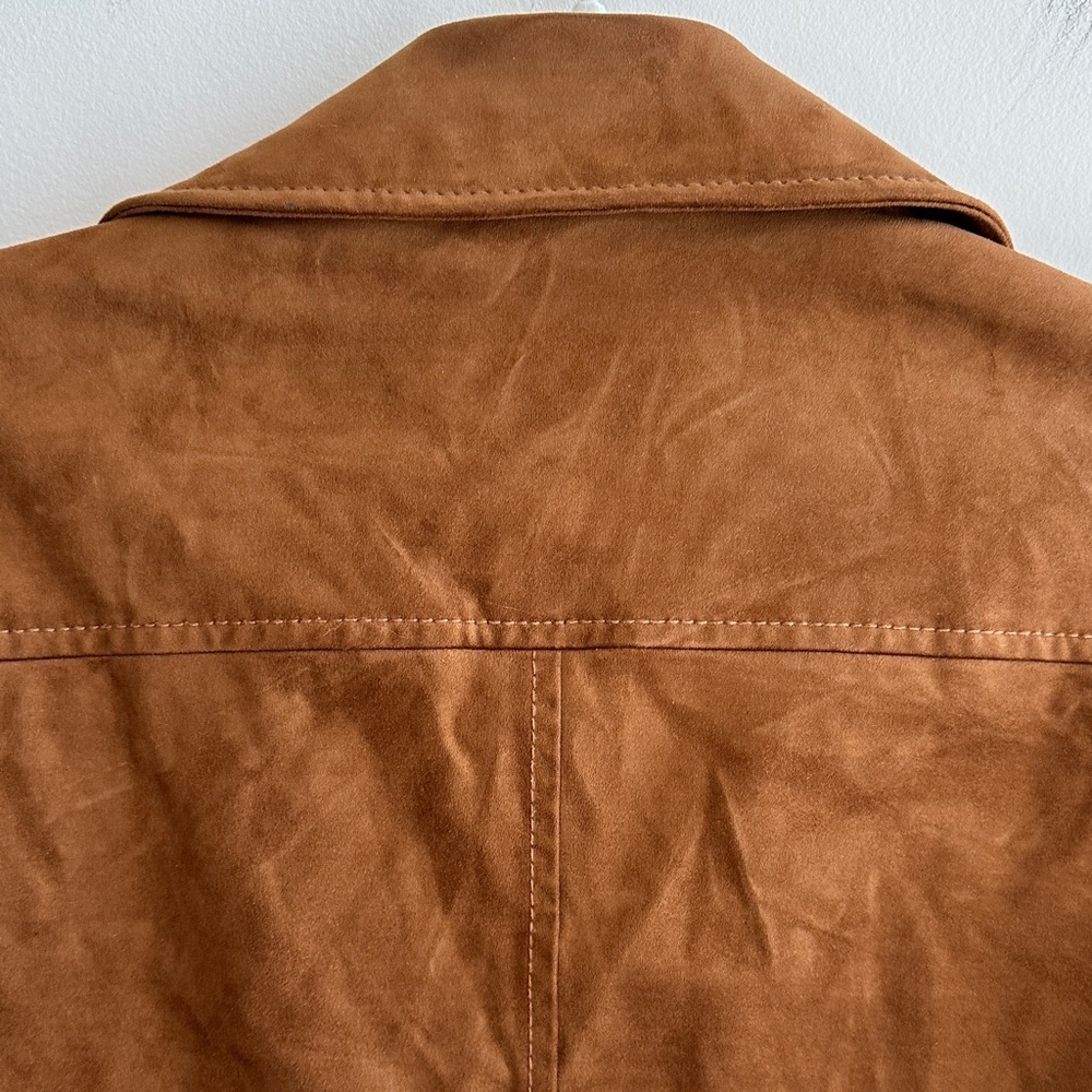 LOFT Tan Leather Jacket with Silver Accents - Picture 14 of 16